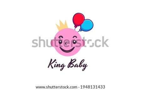 Illustration of graphic abstract illustration king baby logo template design vector