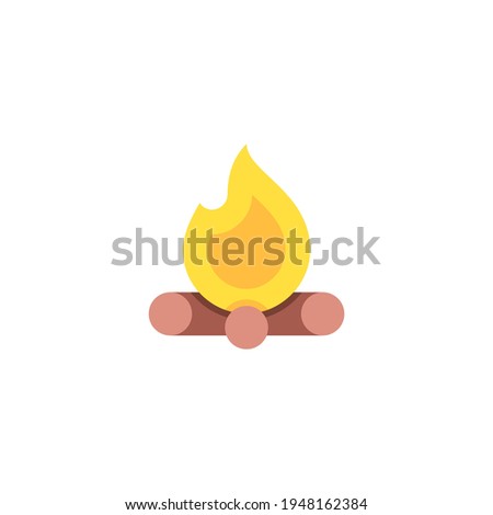 camping bonfire vector icon isolated background