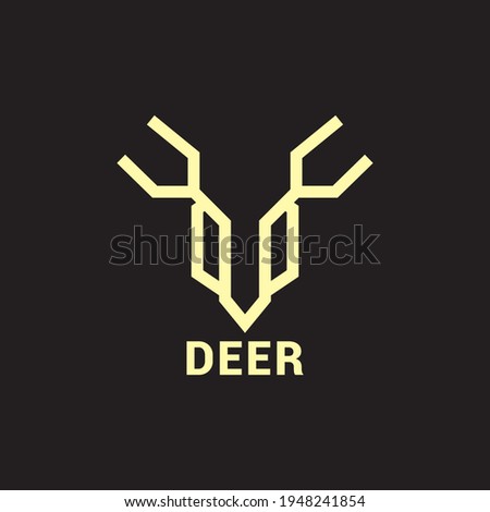 Deer logo icon vector template.