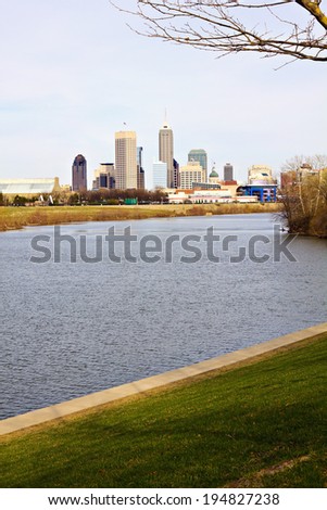 Indianapolis - distant view of the downtown