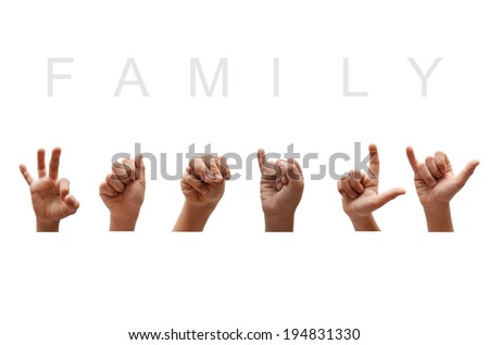 Family american sign language
