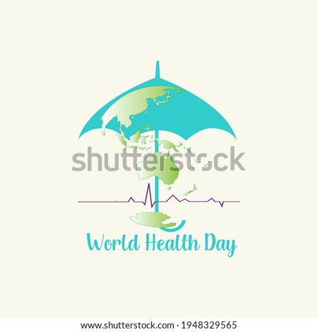Vector Illustration of World health day concept text design 