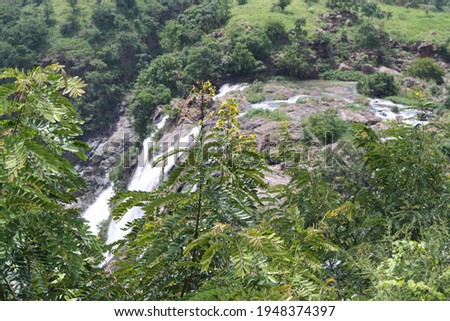 Shivanasamudra waterfalls. Barachukki and Gaganachukki are two waterfalls situated near the island town of Shivanasamudra in the Mandya district of Karnataka, India