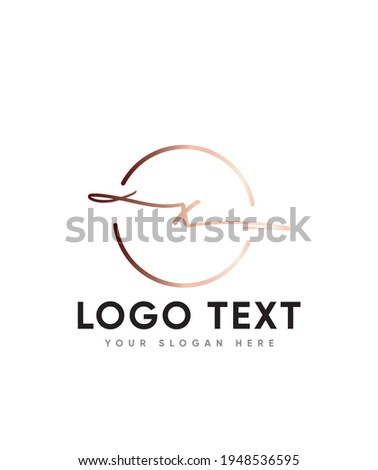 A unique feel and beautiful light handwritten letter type X logo template, Vector logo for business and company identity 