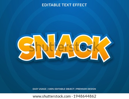 snack text effect template design with bold style and abstract background use for business brand logo and sticker Royalty-Free Stock Photo #1948644862