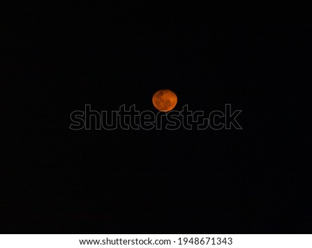Red moon on a full moon day