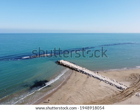 Aerial photography of italian coast