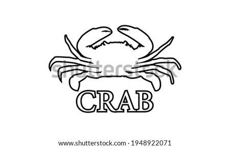 Marine benthic arthropod crab with claws