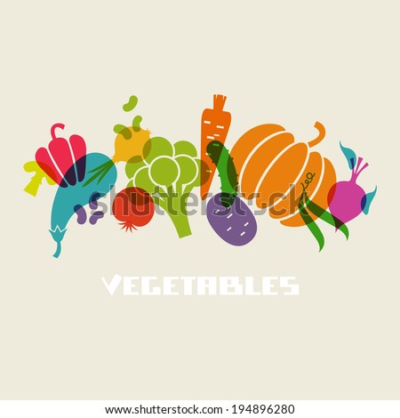 Vector color vegetables icon. Food sign. Healthy lifestyle illustration for print, web