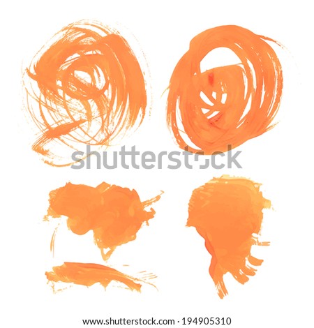 Abstract round orange strokes 