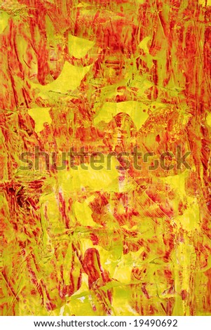 Reddish light green color artwork on paper as background. Art is painted by photographer.