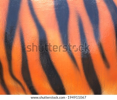 Tiger cement wall abstract orange background white.