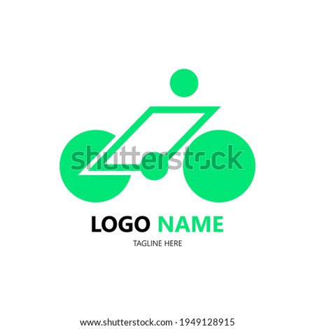 bicycle logo simple minimalist vector