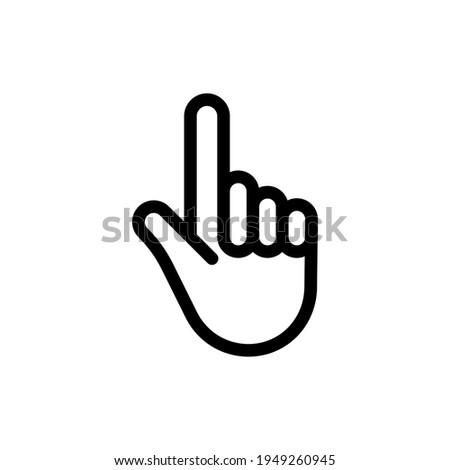 Hand cursor icon click. Hand click icon. Finger pointer isolated vector. Clicker, Pointer Hand Line Icon. Editable Stroke. Pixel Perfect. For Mobile and Web.