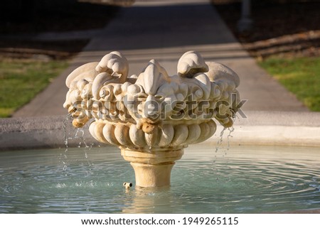 The beautiful ornate fountain at Balboa Park in San Diego, California.
