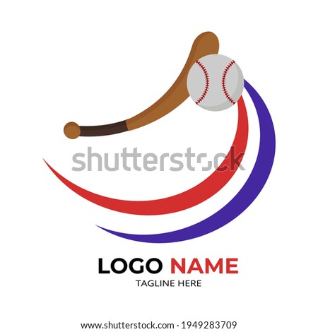baseball logo simple minimalist vector