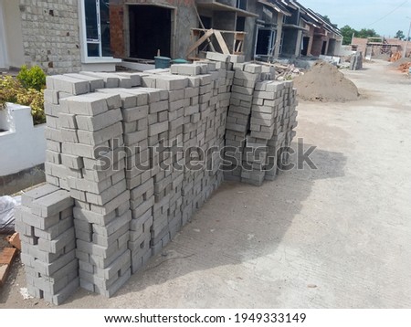 cement bricks for pavement roads or building yards.