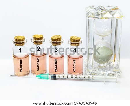 Concept design and vaccination campaign against viral diseases, white background