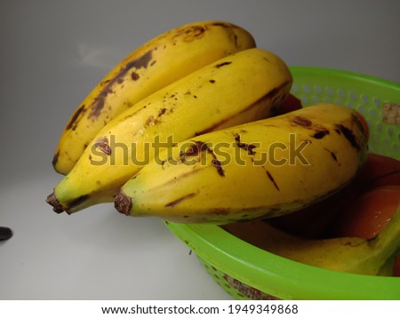 ripe banana in the basket