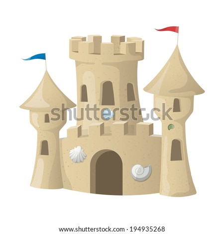 Sand Castle. Vector illustration