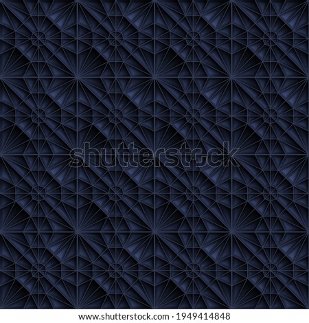Geometric star pattern in dark tones, vector background