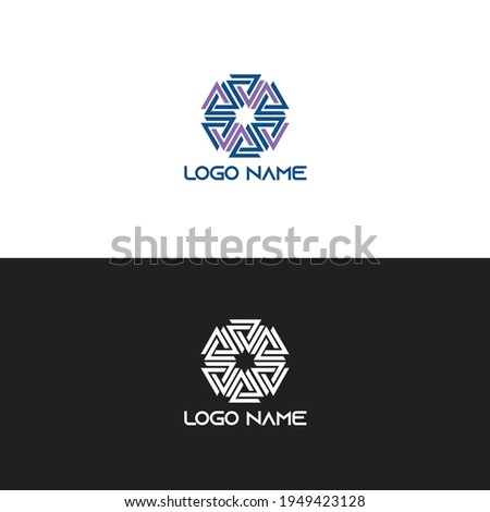 Geometrical logo design vector illustration.