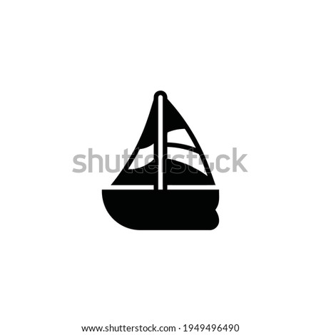 boat logo icon design with black colour