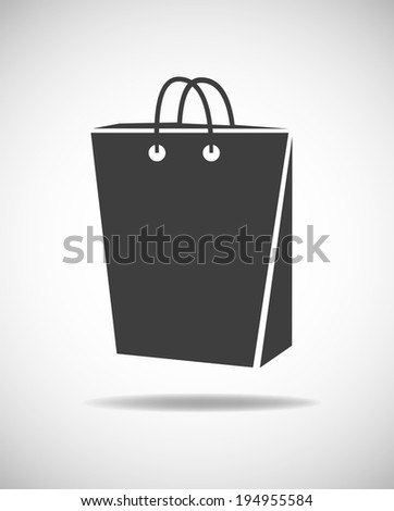 Shopping bag grey icon