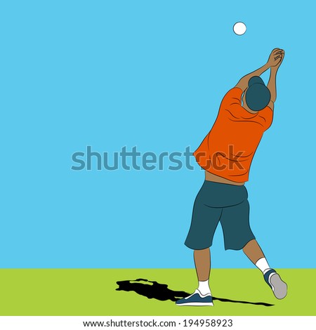 An image of a man catching a ball.