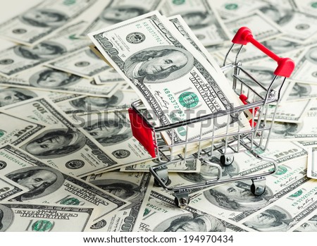 Dollars in Shopping Cart 