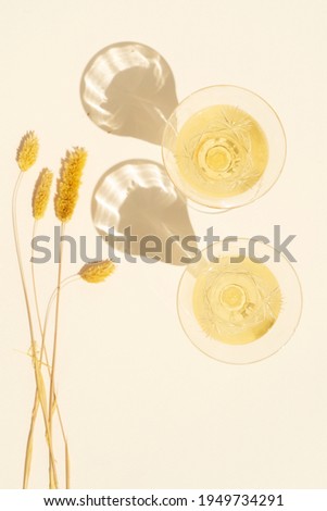 Champagne and grass styled stock scene in warm beige earth tones