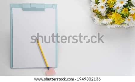 Pictures with clipboard for writing