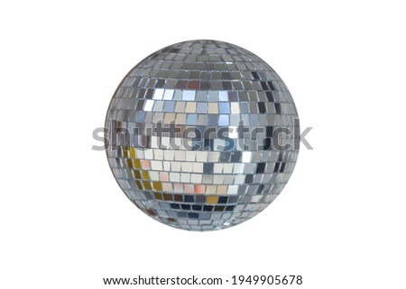 mirrored sphere isolated on a white background. disco ball