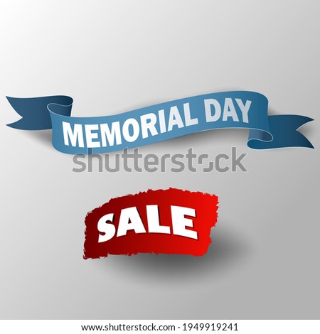 Big Memorial Day sale with ribbon