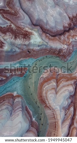 Bentonine aerial picture that looks like Mars in Utah