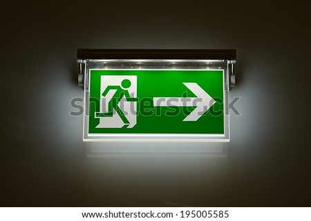 Exit Sign Royalty-Free Stock Photo #195005585