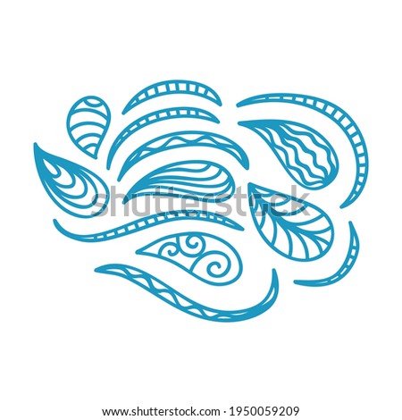 Decorative pattern of water drops. Vector illustration