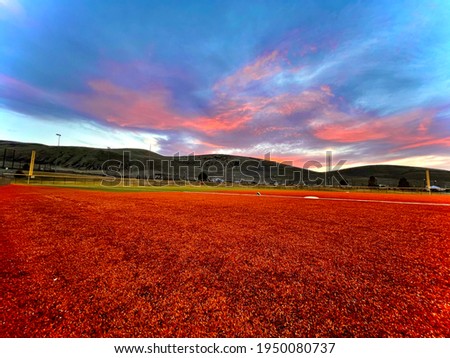 Ballpark sunset nature baseball softball Nevada