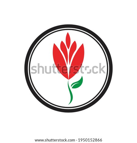 Rose Vector Logo Illustration. The logo simple, minimal easy to configure.