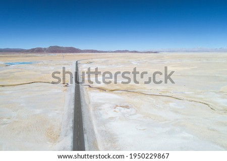 Aerial photography of natural scenery and highway in Tibet