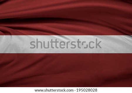 Latvia waving flag 
