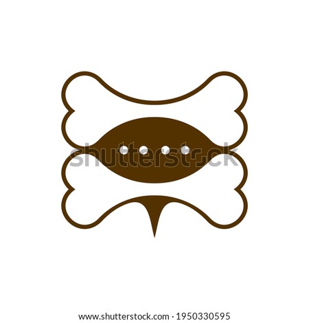 Dog Chat logo design vector illustration, Creative Dog logo design concept template, symbols icons