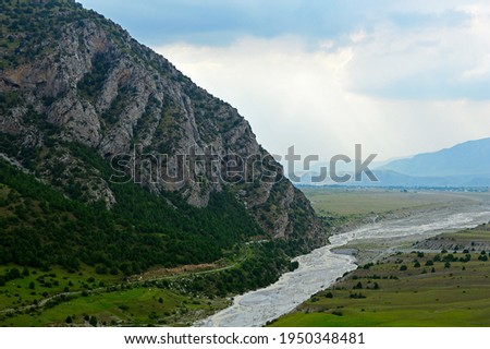 Mountain Range Sheveli in Kadamzhay area, Kyrgyzstan
