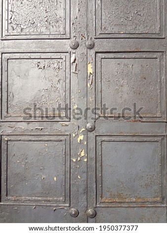 Decorative old gray pattern and vintage background, door element
