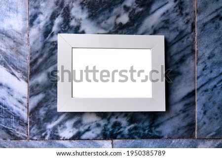 Classic interior and picture frame, Official Building Design. Polished marble