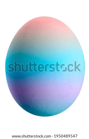 Large picture of an easter egg with rainbow colors.