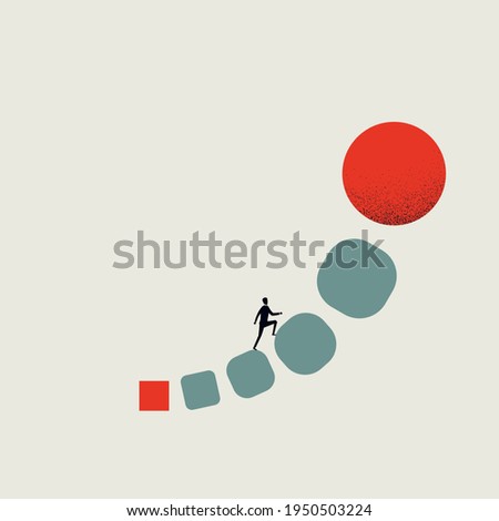 Business transformation and change vector concept. Symbol of creative process, strategy, plan. Minimal eps10 illustration. Royalty-Free Stock Photo #1950503224