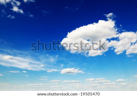 blue sky is covered by white clouds