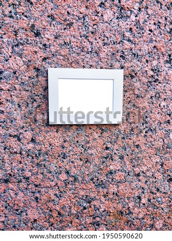 Modernist interior and picture frame, Official Building Design. granite
