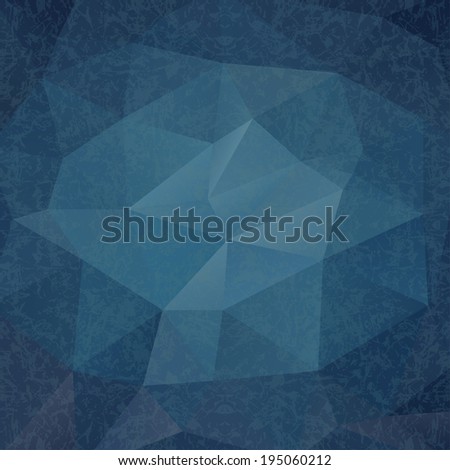 Abstract Triangle Geometrical Blue Old Style Background,  Raster Version